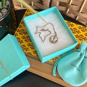 Retired Tiffany & Co. Rope Twist Anchor Pendant with Sterling Silver Necklace